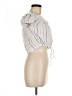 Olivia Grey 100% Rayon Ivory Short Sleeve Blouse Size M - photo 4