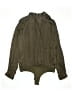 Reset 100% Polyester Green Long Sleeve Blouse Size M - photo 2