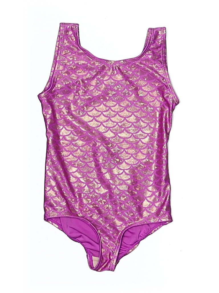 Pre-owned Danskin Kids' One Piece Swimsuit In Purple