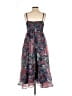 Lulus 100% Polyester Paisley Blue Cocktail Dress Size L - photo 2