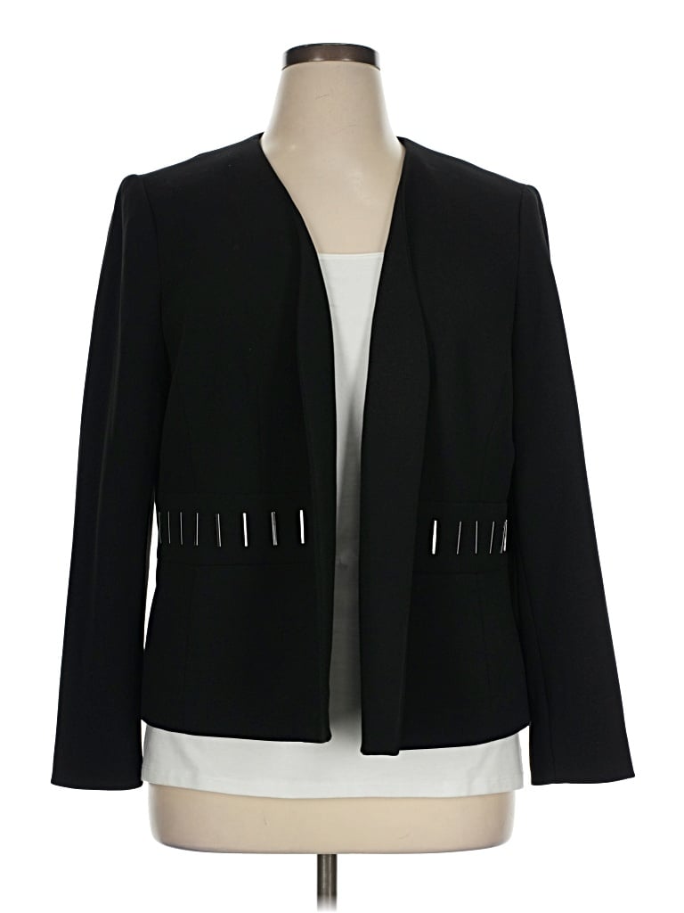 Pre-owned Kasper Blazer Jacket In Black