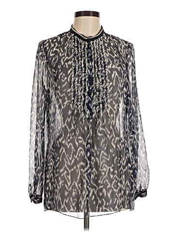 Elie Tahari Long Sleeve Silk Top (view 1)