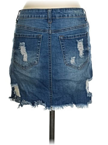 Wax Jean Denim Skirt (view 2)