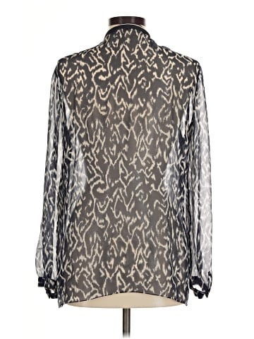 Elie Tahari Long Sleeve Silk Top (view 2)