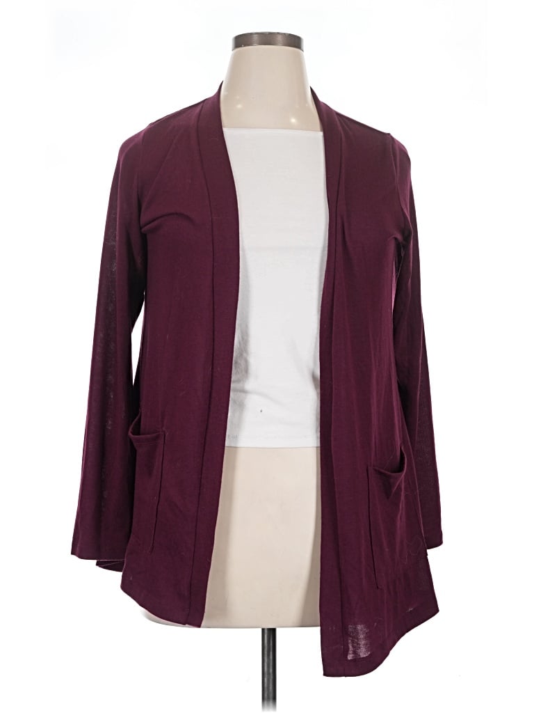 Pre-owned Assorted Brands Cardigan Sweater In Burgundy