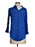 AB Studio Blue 3/4 Sleeve Button-Down Shirt Size S - photo 1