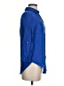 AB Studio Blue 3/4 Sleeve Button-Down Shirt Size S - photo 4