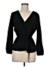 J.Crew 100% Polyester Black Long Sleeve Blouse Size 8 - photo 1