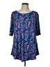 Chico's Blue 3/4 Sleeve Blouse Size Lg (2) - photo 1