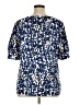 Notations Animal Print Blue Short Sleeve Blouse Size 1X - photo 2