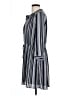 DR2 100% Polyester Stripes Blue Casual Dress Size L - photo 5