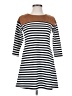 Yelete 100% Polyester Stripes Brown Casual Dress Size S - photo 1