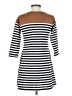 Yelete 100% Polyester Stripes Brown Casual Dress Size S - photo 2