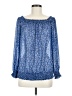 MICHAEL Michael Kors Blue Long Sleeve Blouse Size M - photo 1