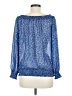 MICHAEL Michael Kors Blue Long Sleeve Blouse Size M - photo 2