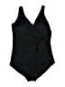 City Chic Solid Black One Piece Swimsuit Size 14 Plus (XS) - photo 1