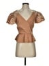 Express Brown Short Sleeve Blouse Size XS - photo 1