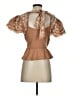Express Brown Short Sleeve Blouse Size XS - photo 2