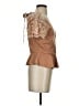 Express Brown Short Sleeve Blouse Size XS - photo 4