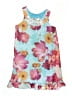 Sugar 100% Polyester Print Teal Blue Dress Size 7 - photo 1