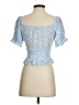 Lost + Wander 100% Rayon Blue Short Sleeve Blouse Size XS - photo 2
