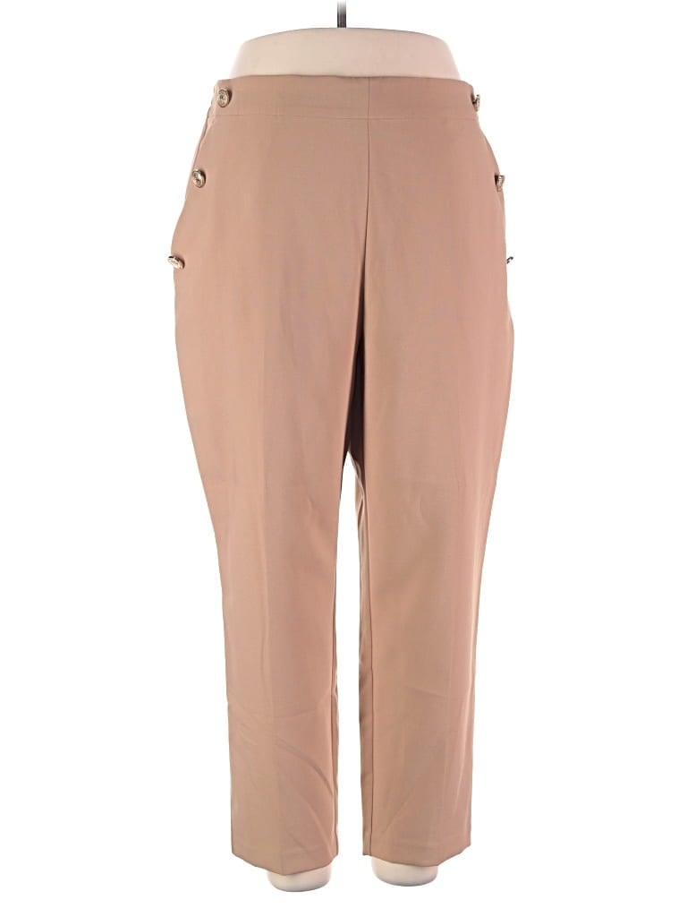 Pre-owned Zara Casual Pants In Tan