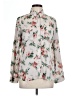 rue21 100% Polyester Floral Ivory Long Sleeve Blouse Size L - photo 1