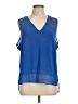 DKNY Blue Sleeveless Blouse Size L - photo 1