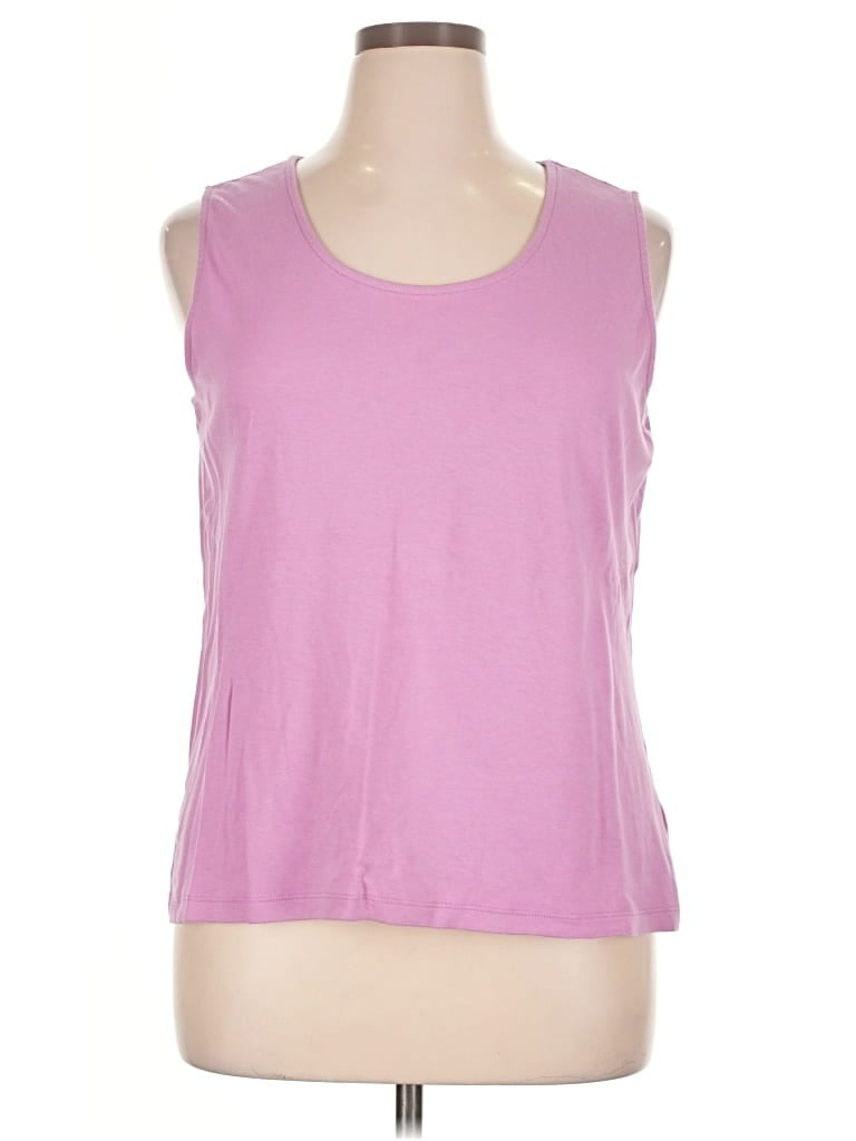 Pre-owned Coldwater Creek Sleeveless T-shirt In Pink