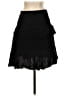 Something Navy 100% Viscose Solid Black Casual Skirt Size XS - photo 2