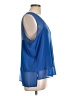 DKNY Blue Sleeveless Blouse Size L - photo 4