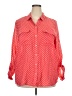 Gap Outlet 100% Cotton Polka Dots Red Long Sleeve Button-Down Shirt Size XXL - photo 1