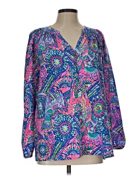 Lilly Pulitzer Long Sleeve Silk Top