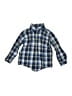 Janie and Jack 100% Cotton Plaid Blue Long Sleeve Button-Down Shirt Size 2T - photo 1