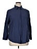 In'Voland Solid Blue Long Sleeve Button-Down Shirt Size 16 - photo 1