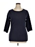 Hanes Blue 3/4 Sleeve Top Size XL - photo 1