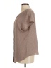 Max Studio 100% Polyester Brown Short Sleeve Blouse Size M - photo 5