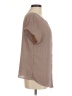 Max Studio 100% Polyester Brown Short Sleeve Blouse Size M - photo 4