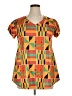 Unbranded Orange Short Sleeve Blouse Size XL - photo 1