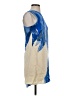 Tibi 100% Silk Graphic Blue Cocktail Dress Size 0 - photo 4