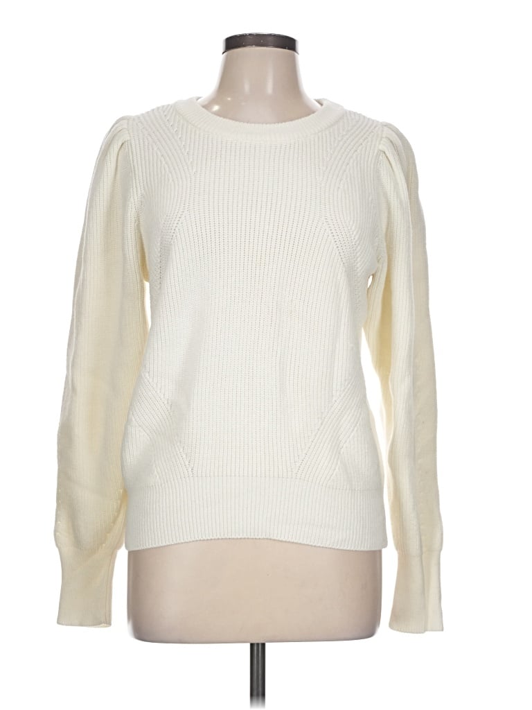 Pre-owned Evereve Pullover Sweater In Ivory