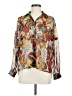 Zara Floral Brown Long Sleeve Blouse Size M - photo 1