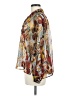 Zara Floral Brown Long Sleeve Blouse Size M - photo 5