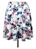 Torrid Floral White Casual Skirt Size 2X Plus (2) - photo 2