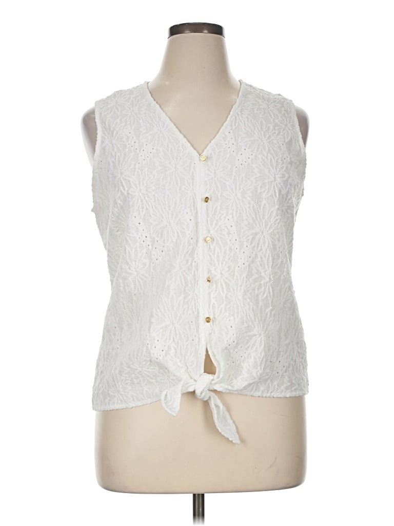 Pre-owned Michael Michael Kors Sleeveless Blouse In Ivory