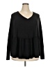 Terra & Sky Black Long Sleeve Blouse Size 3X - photo 1