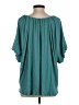Umgee Teal Short Sleeve Blouse Size S - photo 2