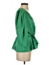Haute Monde 100% Polyester Green 3/4 Sleeve Blouse Size S - photo 4