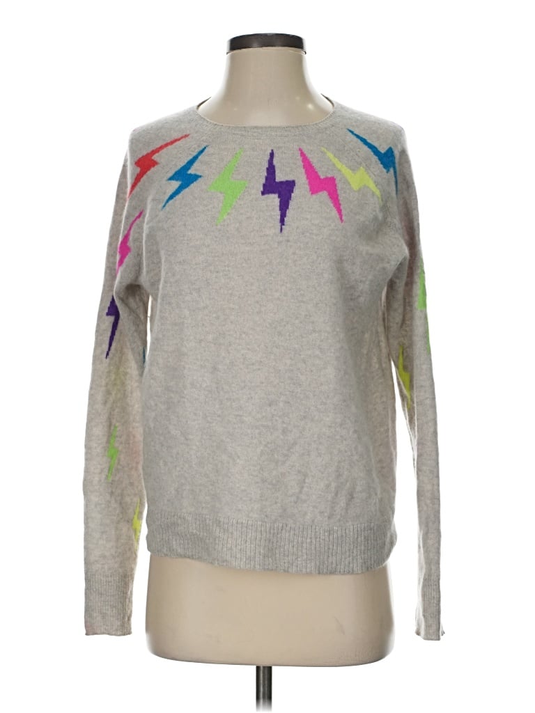 Pre-owned Aqua Cashmere Pullover Sweater In Silver