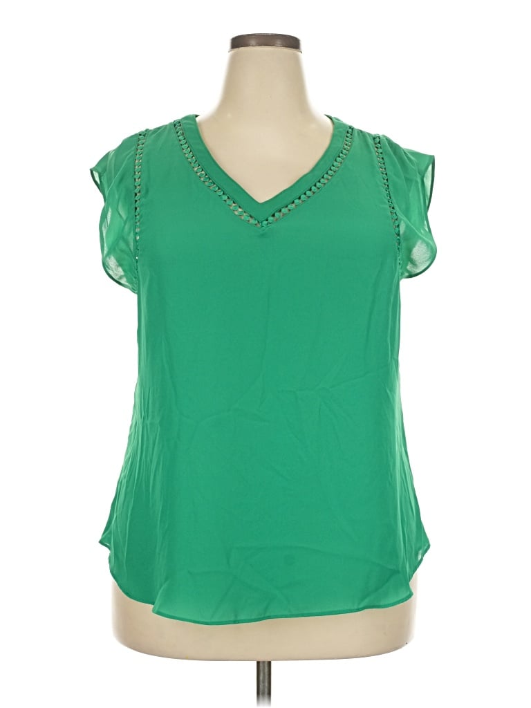Pre-owned 41hawthorn 3/4 Sleeve Blouse In Green